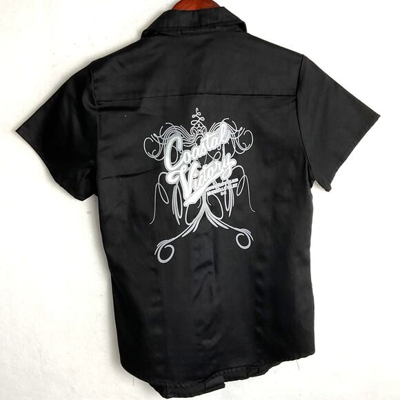 Biker Clothing Company Boys Large Short Sleeve Button Up Work Shirt NWT - Picture 3 of 10